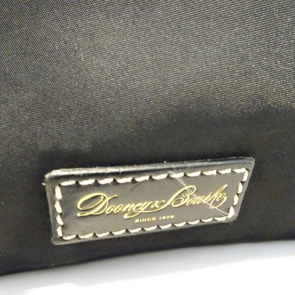 Dooney & Bourke Black Triple Zip Crossbody Purse Solid Logo Leather Strap - Picture 5 of 6